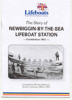 Front cover of John Robinson's booklet. - 
(On sale at Newbiggin Lifeboat Station - see below for details.)