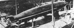 A Howell Flywhell torpedo.
